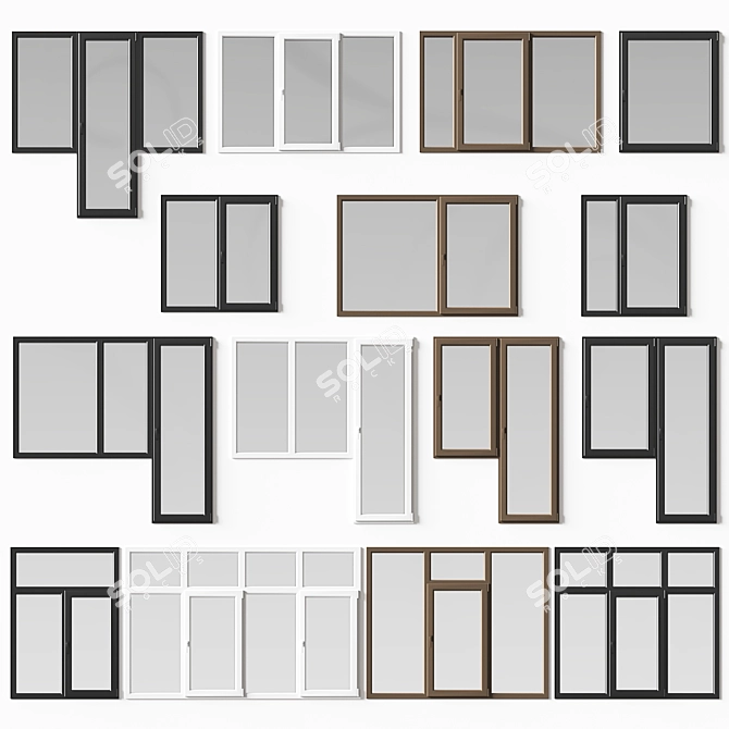 Versatile Rehau Windows and Doors 3D model image 7