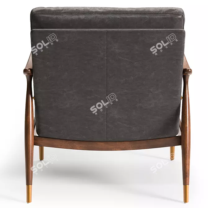 Soho Design Theodore Leather Armchair 3D model image 5