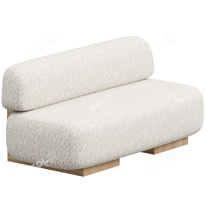 Elegant Modern Yoshida Sofa 3D model image 1