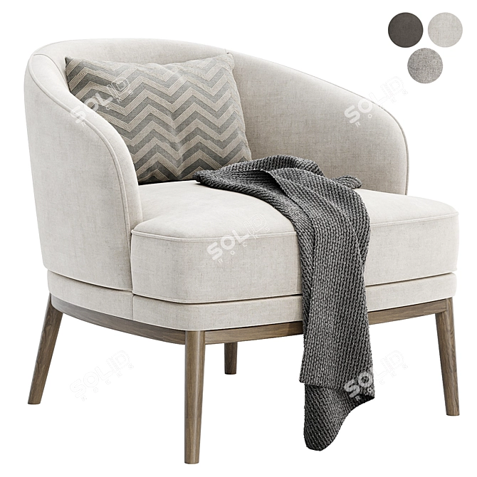 Luxury Ruth Armchair by Domkapa 3D model image 1