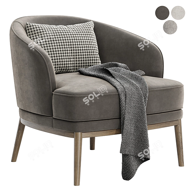 Luxury Ruth Armchair by Domkapa 3D model image 2