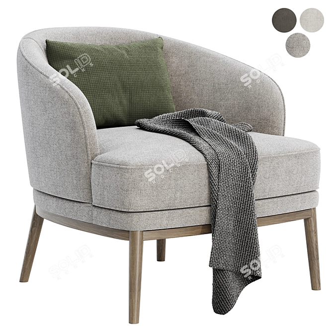 Luxury Ruth Armchair by Domkapa 3D model image 3