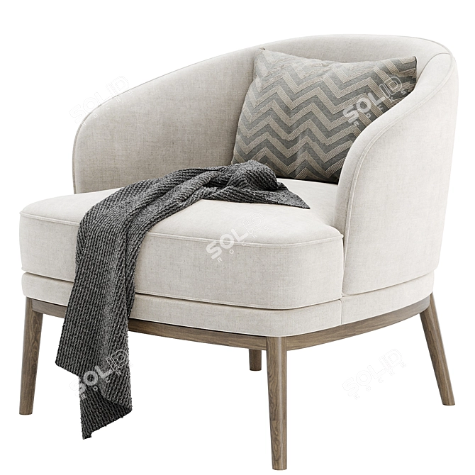 Luxury Ruth Armchair by Domkapa 3D model image 4