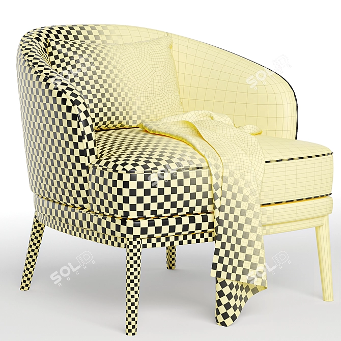 Luxury Ruth Armchair by Domkapa 3D model image 6