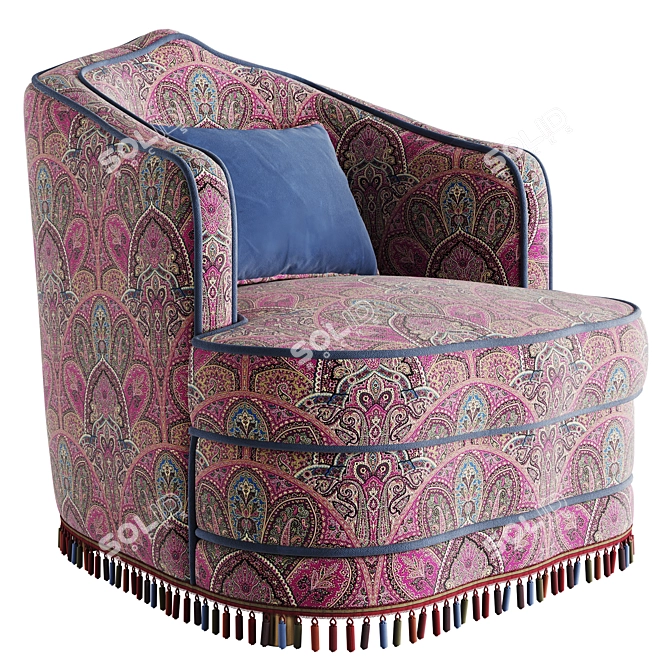  ETRO Home Amina Armchair Model 3D model image 1