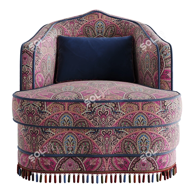  ETRO Home Amina Armchair Model 3D model image 2