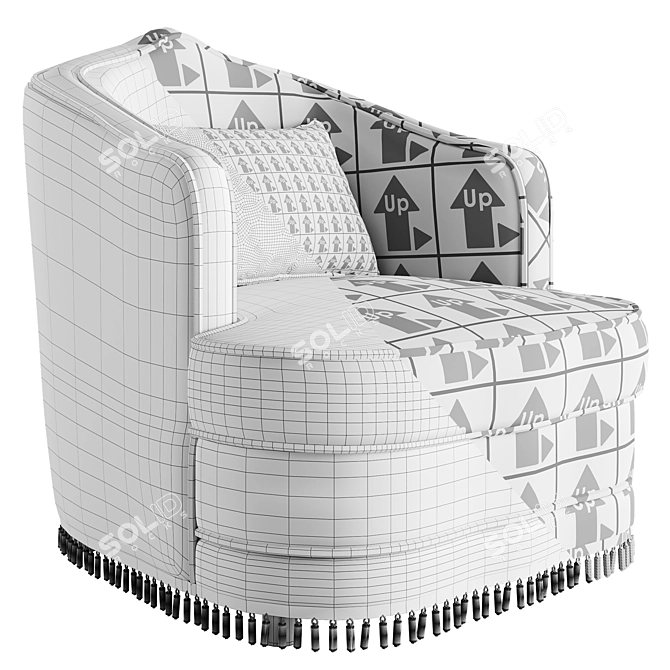  ETRO Home Amina Armchair Model 3D model image 6