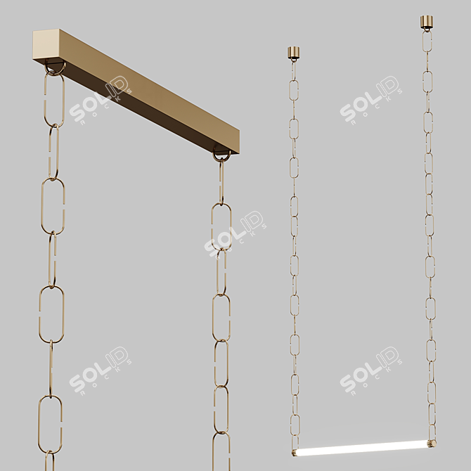 Dimmable Metal Pendant Lamp 3D model image 3