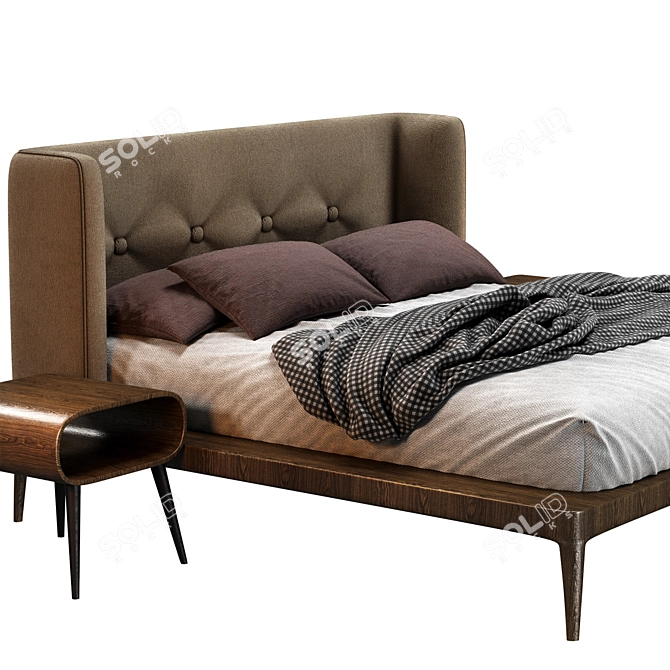 Modern Porada Ziggy Bed Frame 3D model image 3