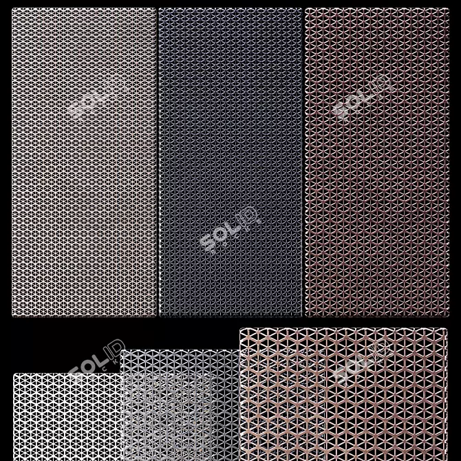 Perforated Metal Panels for Décor 3D model image 1