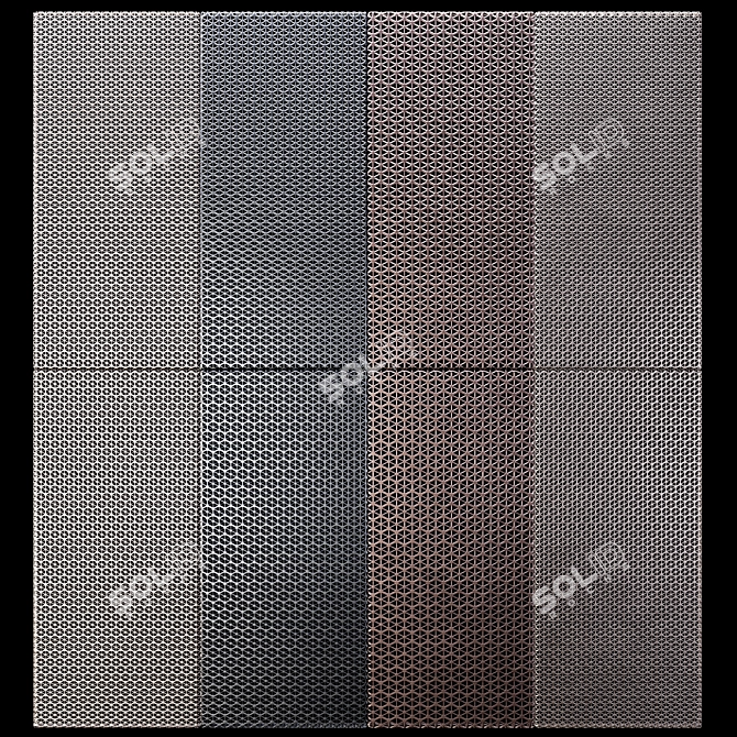 Perforated Metal Panels for Décor 3D model image 2