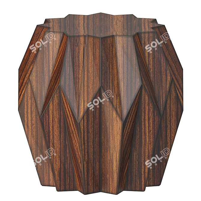 Modern Origami Accent Table 3D model image 1