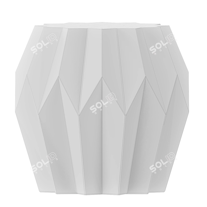 Modern Origami Accent Table 3D model image 2