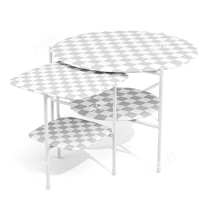 Modern Elegance: Meridiani Adrian Tables 3D model image 5