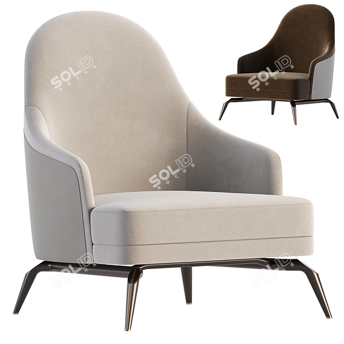 ASTER Summers Armchair: Contemporary Elegance 3D model image 1