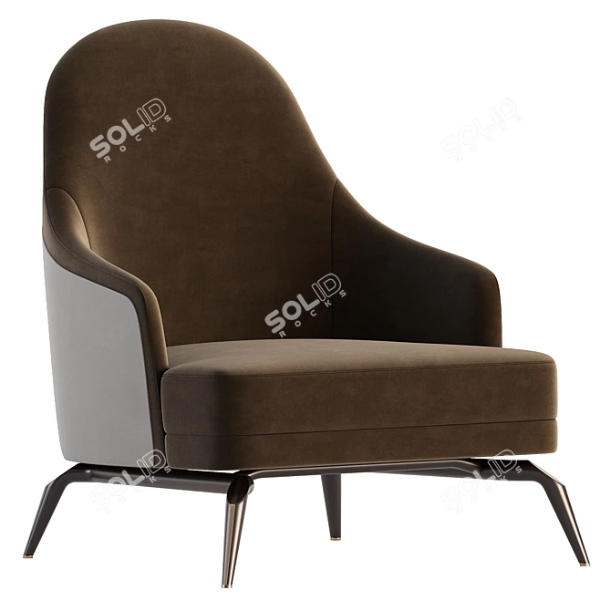 ASTER Summers Armchair: Contemporary Elegance 3D model image 2