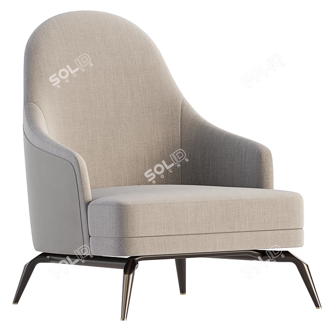 ASTER Summers Armchair: Contemporary Elegance 3D model image 3