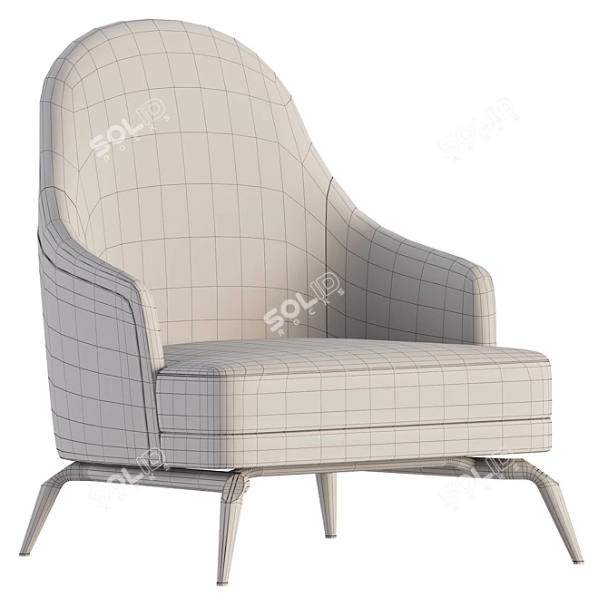 ASTER Summers Armchair: Contemporary Elegance 3D model image 6