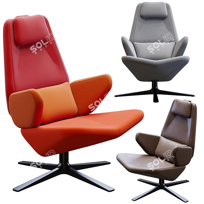 Elegant Trifidae Design Chair 3D model image 1