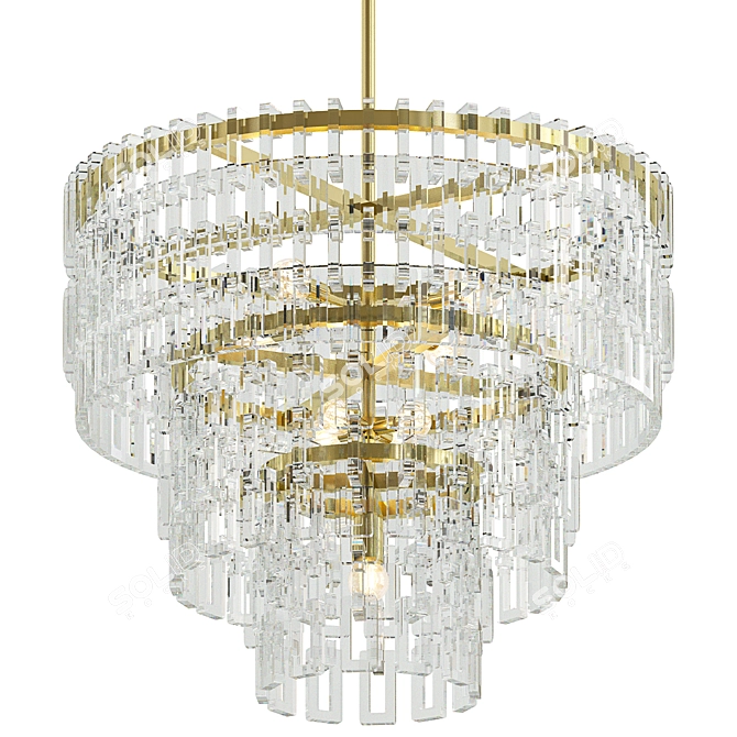 Elegant Marignan Round Chandelier 60 3D model image 1