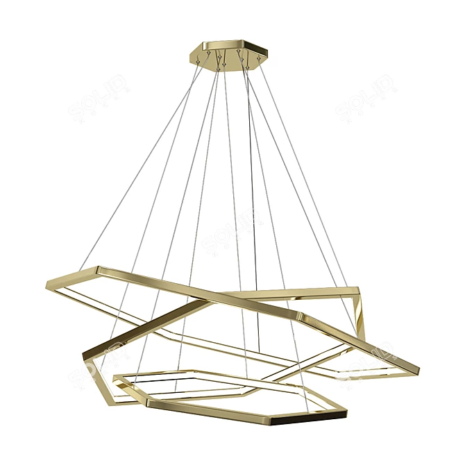 Elegant Vesanto Cameron Chandelier 3D model image 3