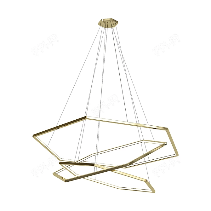 Elegant Vesanto Cameron Chandelier 3D model image 4