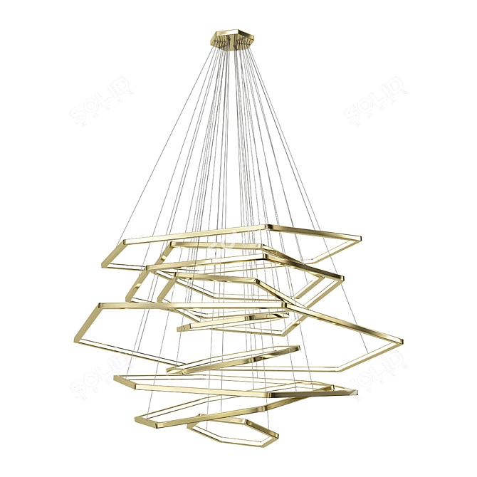 Elegant Vesanto Cameron Chandelier 3D model image 5
