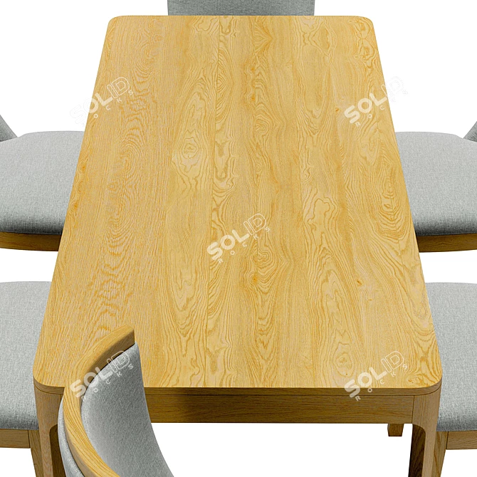 Elegant Eligio Chair and ARC Table 3D model image 2