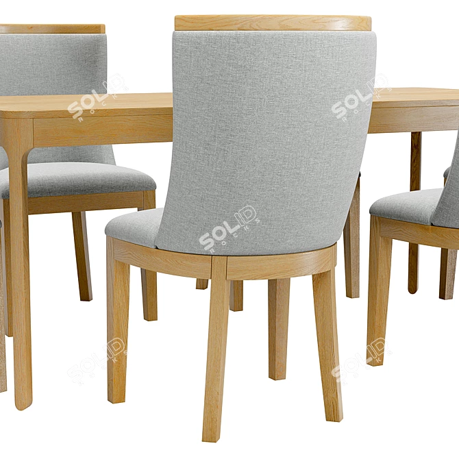 Elegant Eligio Chair and ARC Table 3D model image 4