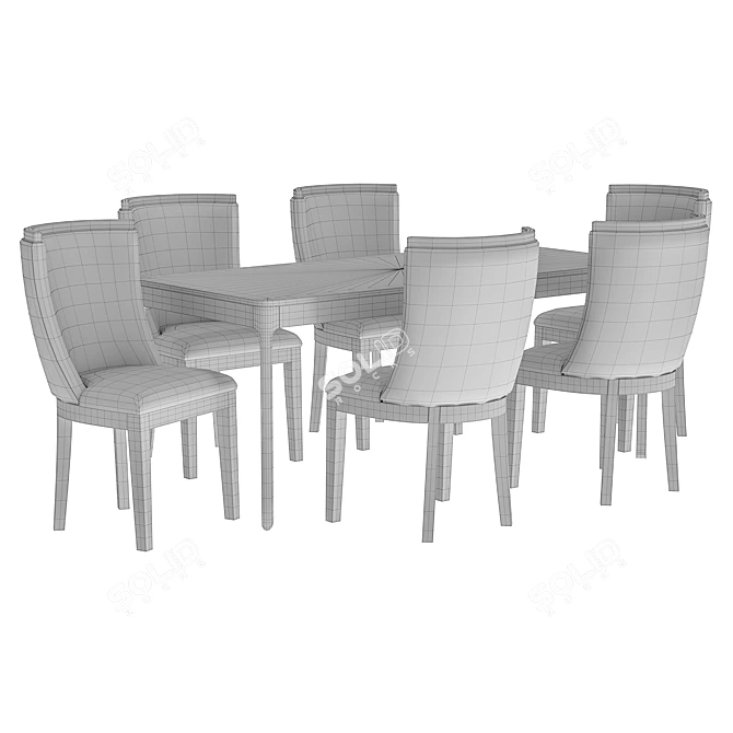 Elegant Eligio Chair and ARC Table 3D model image 5