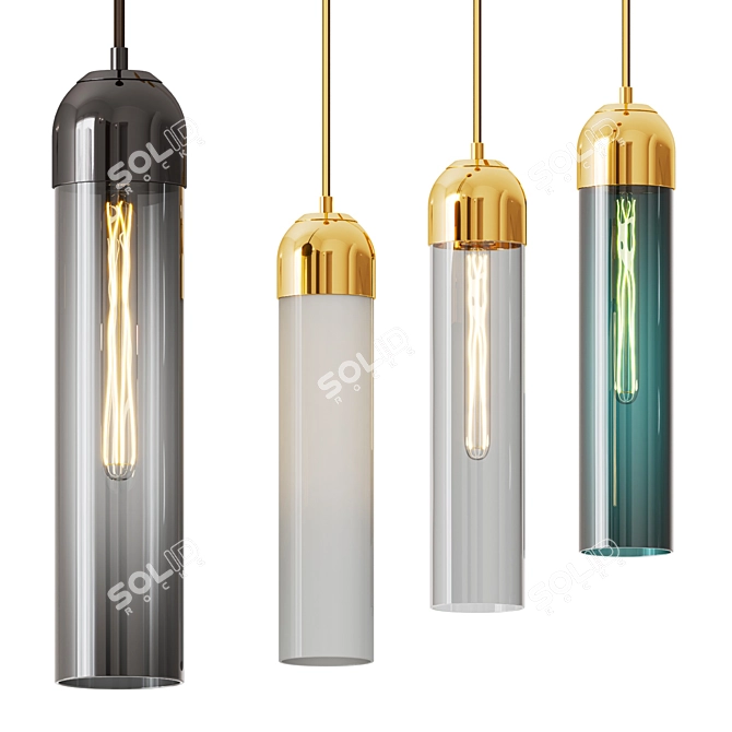 Elegant Vian B Design Lamp 3D model image 1