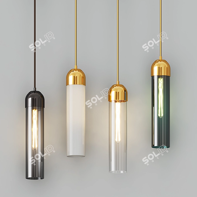 Elegant Vian B Design Lamp 3D model image 2