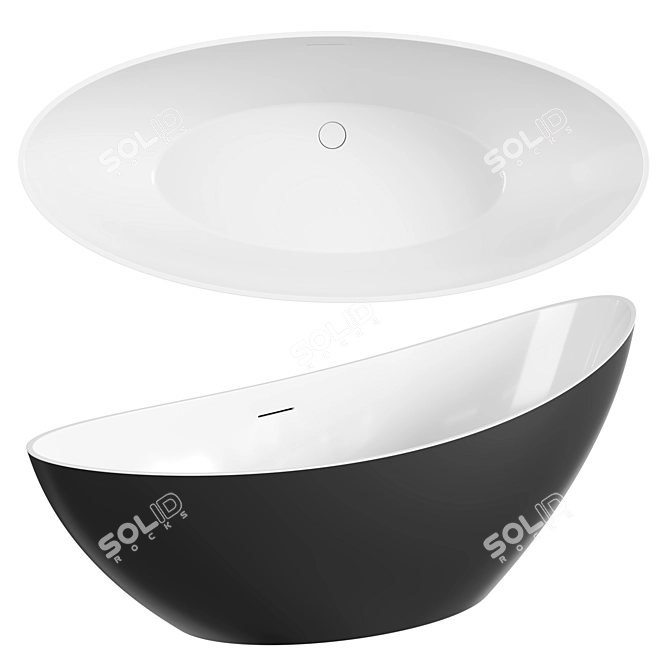  Abber AB9233G Acrylic Bathtub 3D model image 1