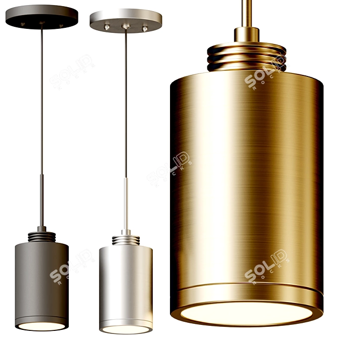 Ithaca Industrial Mini LED Pendant 3D model image 1