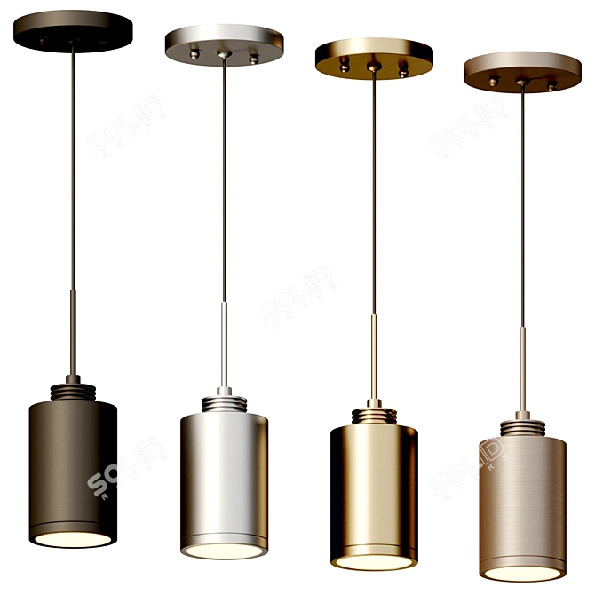 Ithaca Industrial Mini LED Pendant 3D model image 3