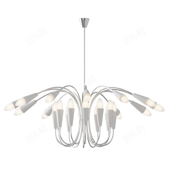 Elegant Aretha Pendant Light 3D model image 2