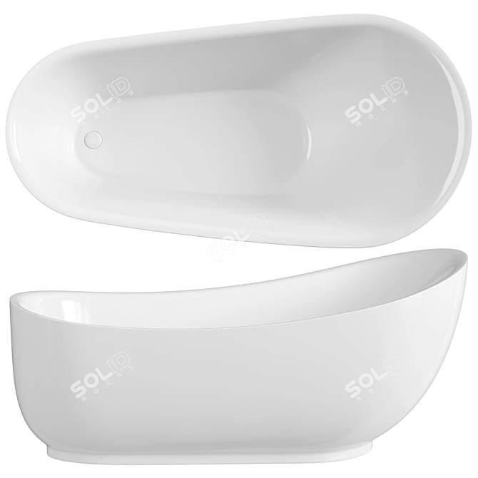 Abber AB9288 Acrylic Bathtub 3D model image 1