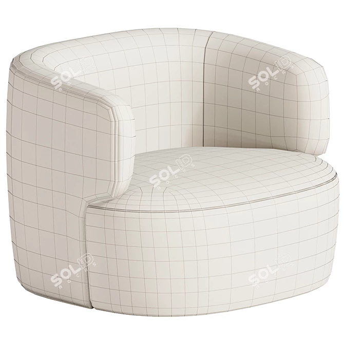 Modern Elain Molteni Armchair: 2017 Edition 3D model image 6