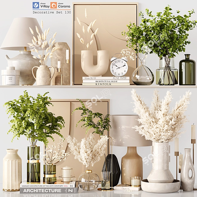 Elegant Decor Set for Rendering 3D model image 2