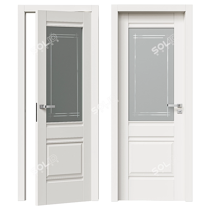 ProfilDoors Interroom Door 2U Madrid 3D model image 1