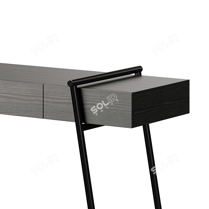 Elegant Duoo Zegen Writing Desk 3D model image 4