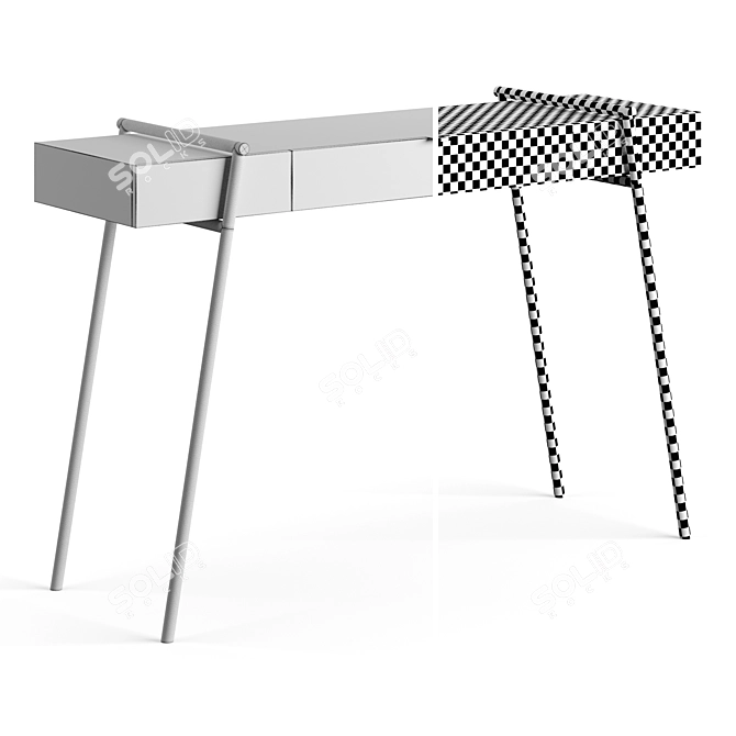 Elegant Duoo Zegen Writing Desk 3D model image 6