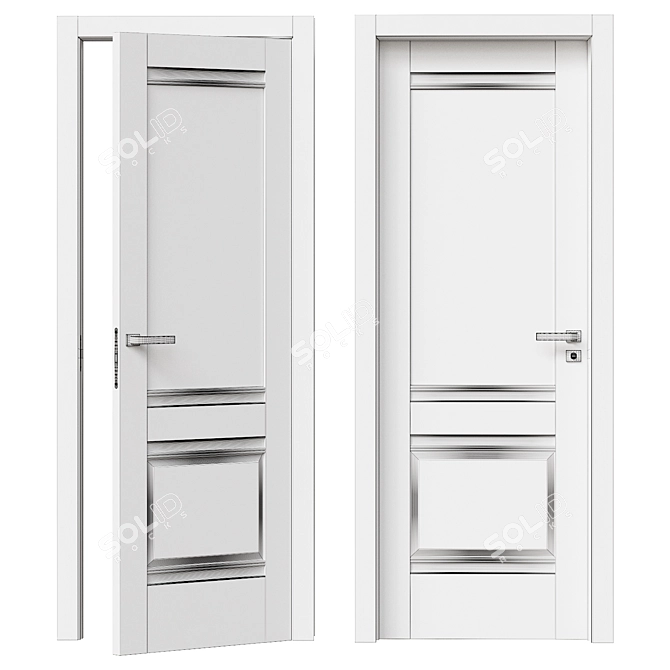 ProfilDoors Interior Door Series U Glass Diamond 3D model image 2