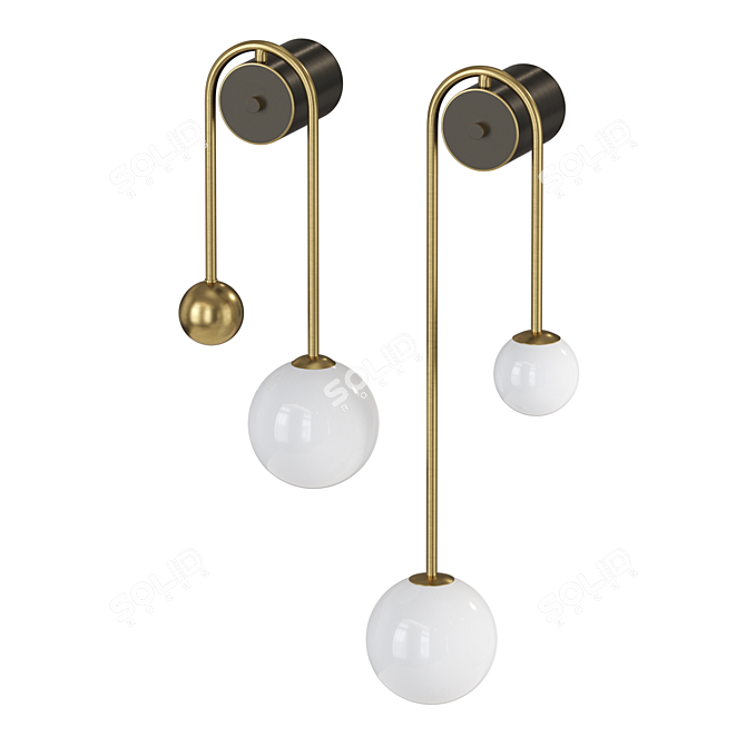 Elegant Wall Sconce, Adige 3D model image 1