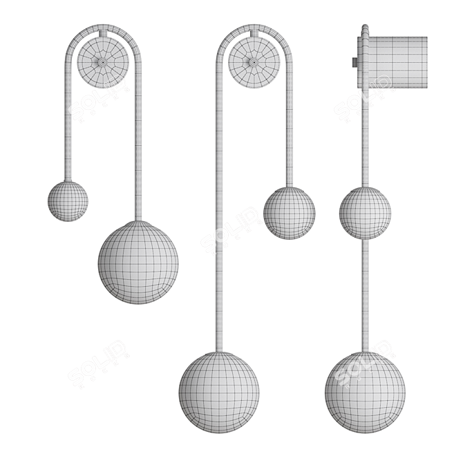 Elegant Wall Sconce, Adige 3D model image 4