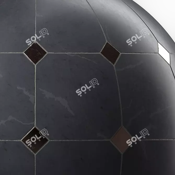 Metal-Marble Mix Tile Set 4k 3D model image 3