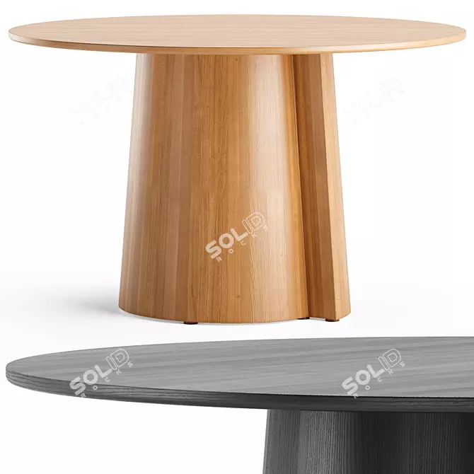 Modern Pau Round Dining Table 3D model image 1