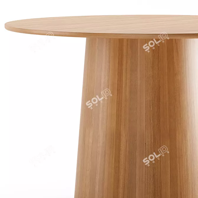 Modern Pau Round Dining Table 3D model image 4