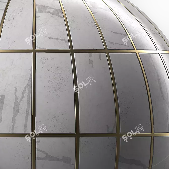 Metal Gap Marble Tile Textures 3D model image 5