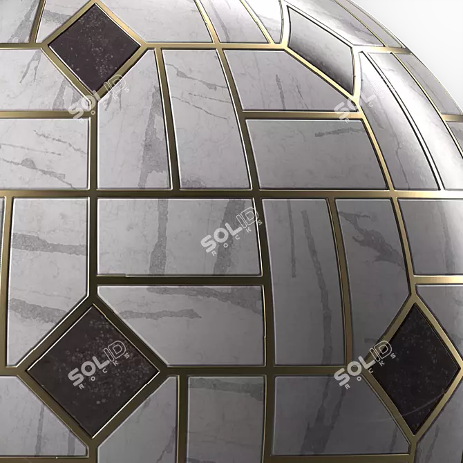 Metal Gap Marble Tile Textures 3D model image 6